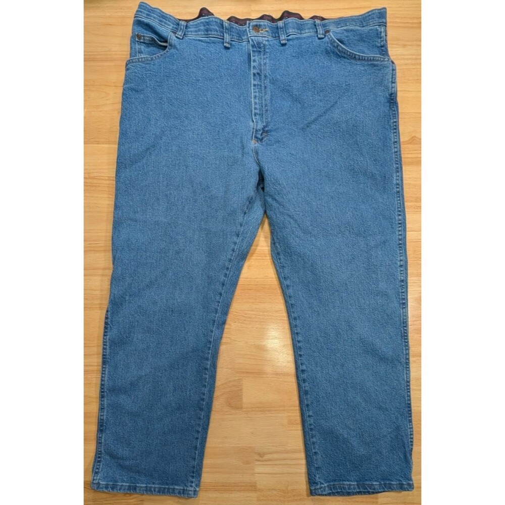 Wrangler Comfort Flex Jeans Mens 46x30 Actual 44x29 Regular Fit Blue Denim Pants